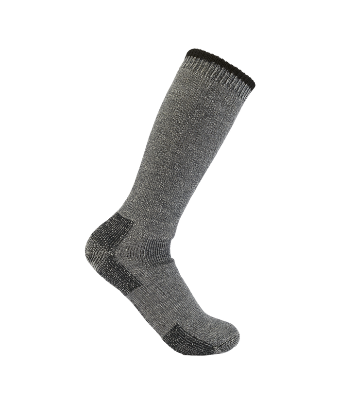 Men's Heavyweight Wool Blend Boot Sock CHR-Charcoal | Carhartt SB39150M