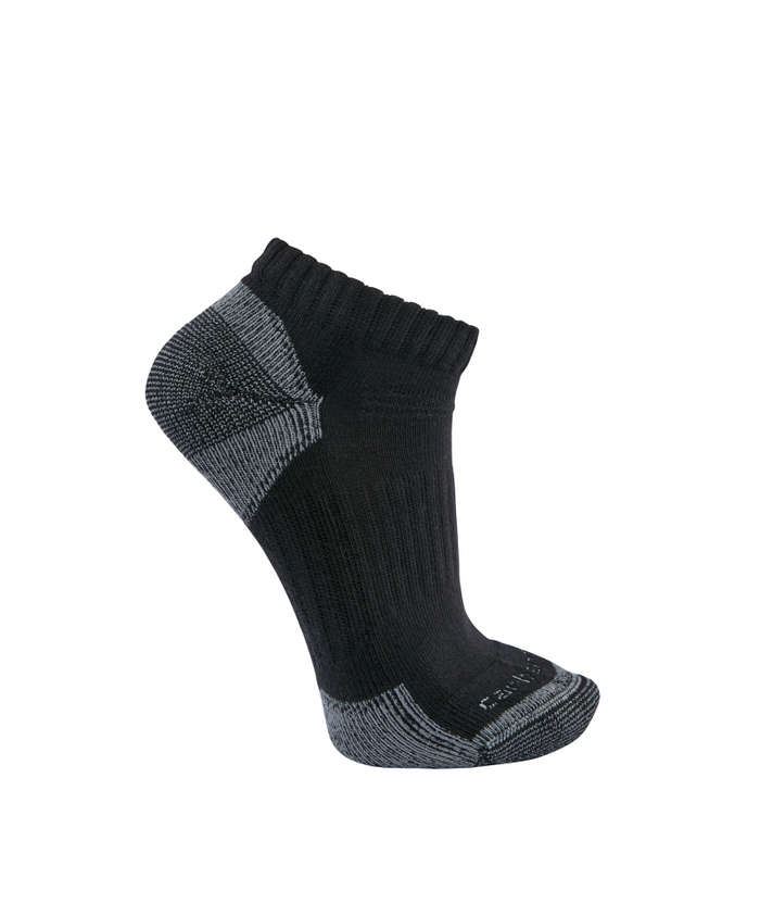 Men's Midweight Cotton Blend Low Cut Sock 3 Pack BLK-Black | Carhartt SL6003M