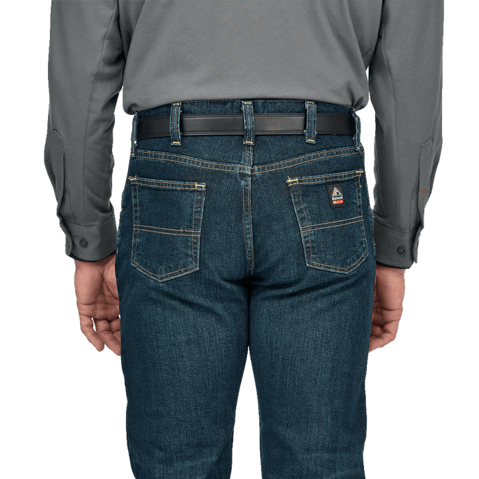 Mens Straight Fit Jean With Stretch - SD Sanded Denim | Bulwark PSJ4