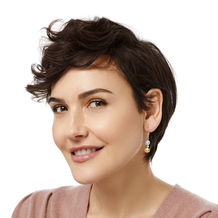 Meridian Prime French Wire Earrings Silver-Gold