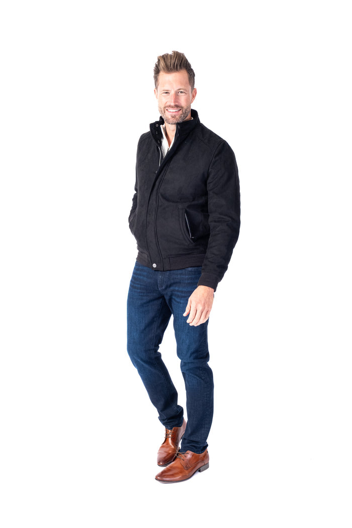 Microfibre Bomber "Harry" - Black
