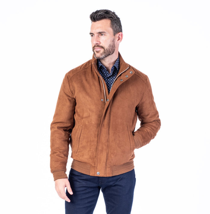 Microfibre Bomber "Harry" - Cognac