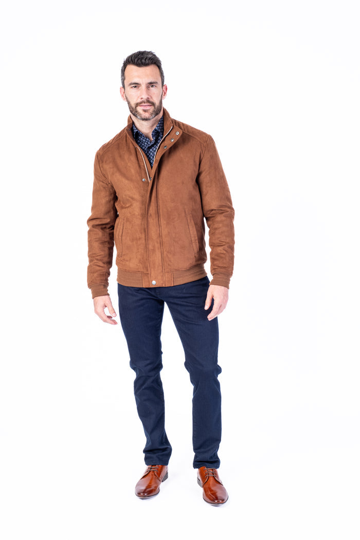 Microfibre Bomber "Harry" - Cognac
