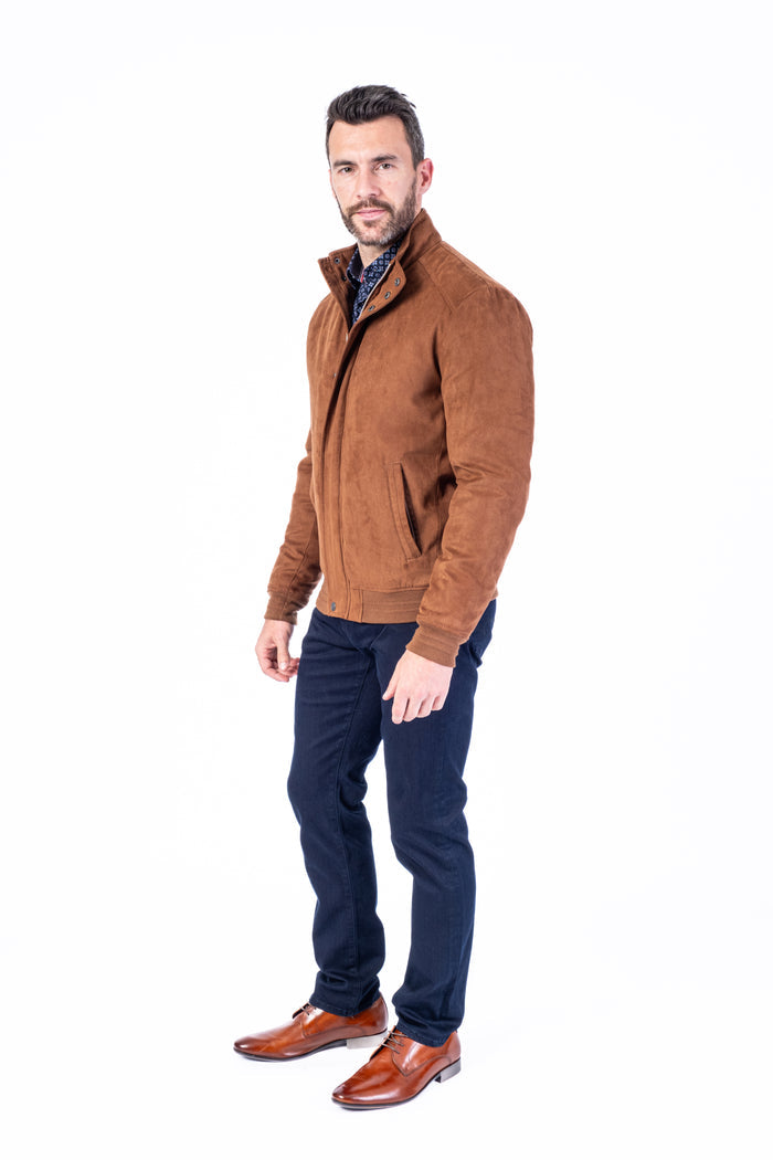 Microfibre Bomber "Harry" - Cognac