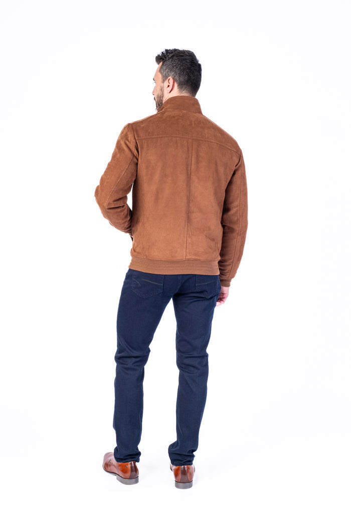 Microfibre Bomber "Harry" - Cognac