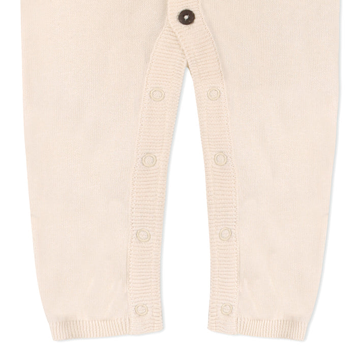 Milan Knit Shawl Collar Baby Jumpsuit Coverall (Organic)