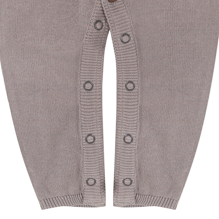 Milan Knit Shawl Collar Baby Jumpsuit Coverall (Organic)