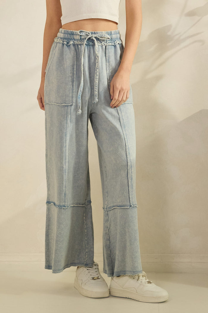 Mineral Washed Terry Knit Pants