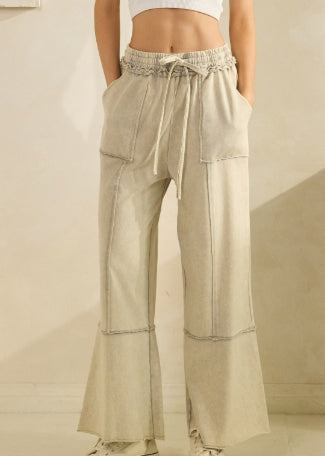 Mineral Washed Terry Knit Pants