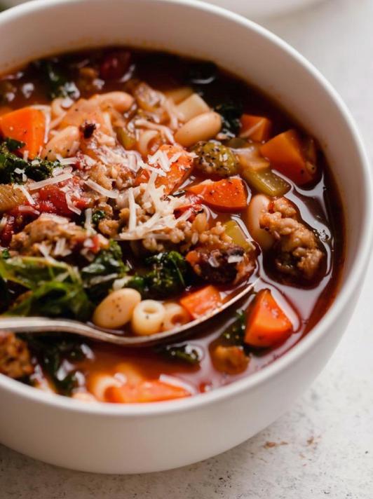Minestrone Soup with Italian Sausage