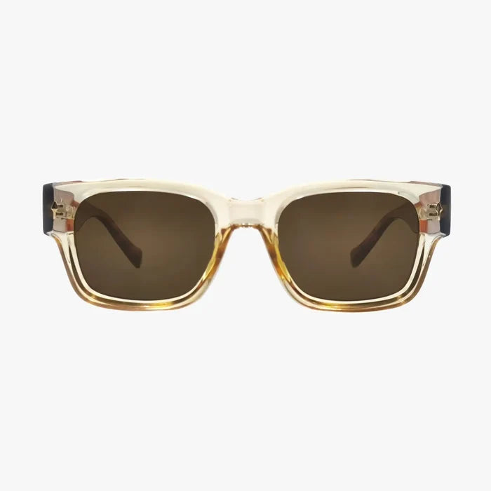 Mod Champagne Polarized Square Designer Fashion Sunglasses