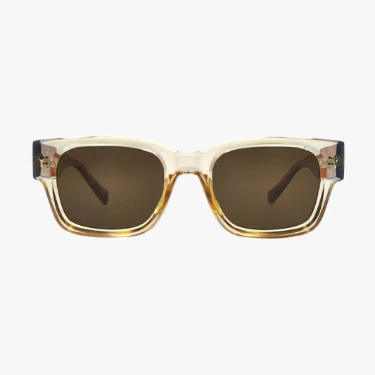 Mod Champagne Polarized Square Designer Fashion Sunglasses