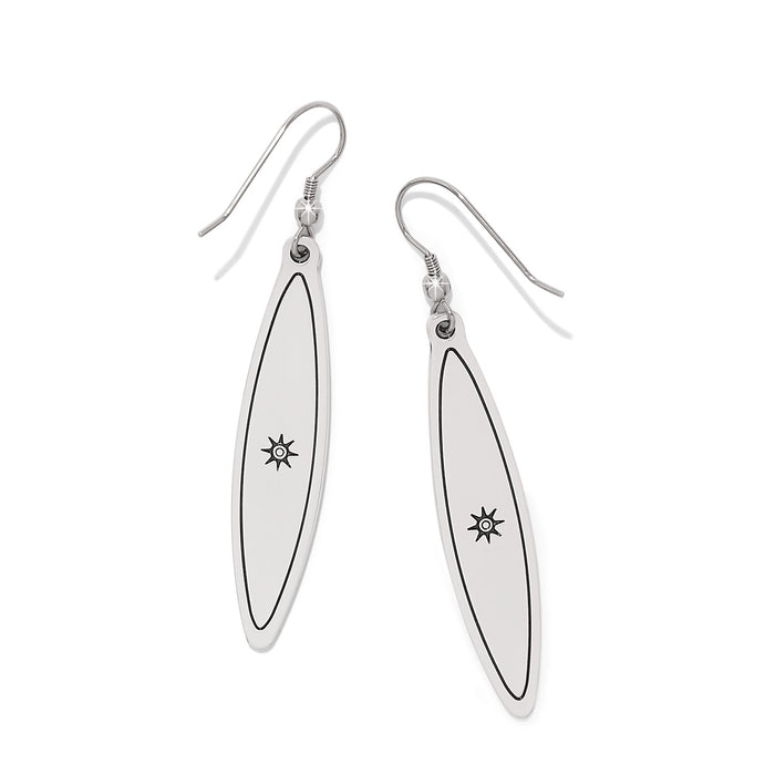 Mosaic Long French Wire Earrings