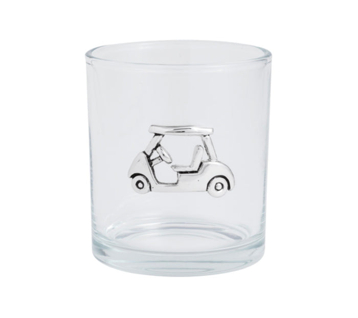 Mud Pie Golf Cart Icon DOF Glass