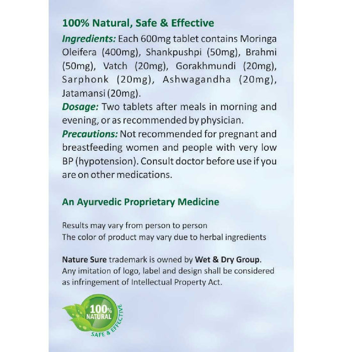 Nature Sure™ Mind Shakti Tablets - for Memory and Concentration