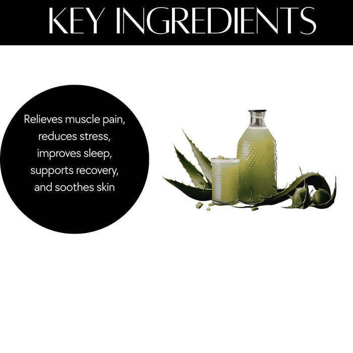 Natuur.in magnesium muscle relaxation gel ingredients featuring aloe vera and lavender for pain relief and sleep