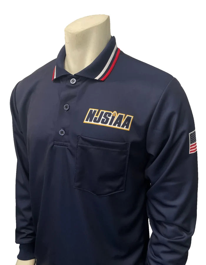 New Jersey (NJSIAA) Body Flex Navy LS Umpire Shirt
