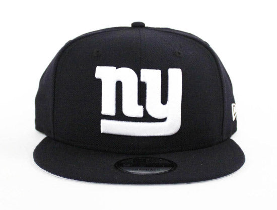 New York Giants New Era 9Fifty Snapback Hats (Navy Blue Gray Under Brim)