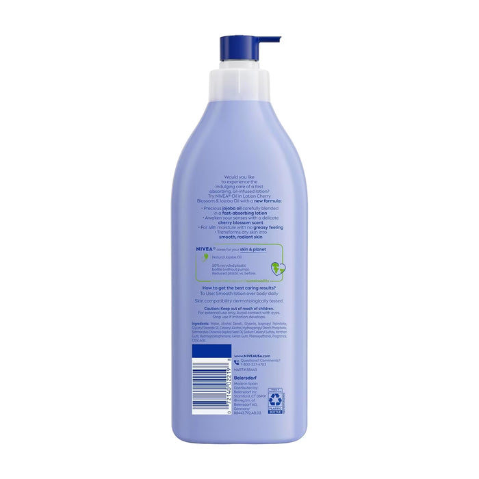 NIVEA Oil Infused Cherry Blossom & Jojoba Oil Body Lotion - 16.9 oz - 12 Pack
