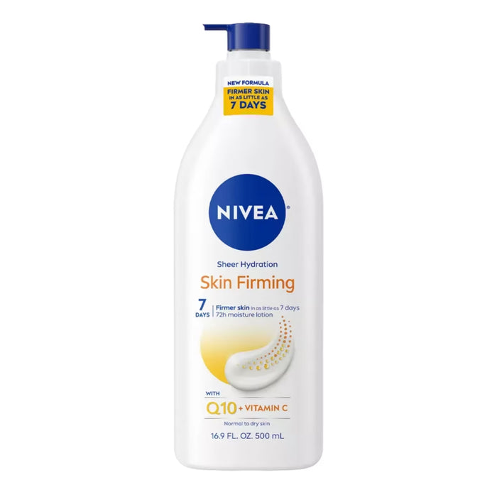 NIVEA Sheer Hydration Skin Firming Body Lotion with Q10 and Vitamin C - 16.9 oz - 12 Pack