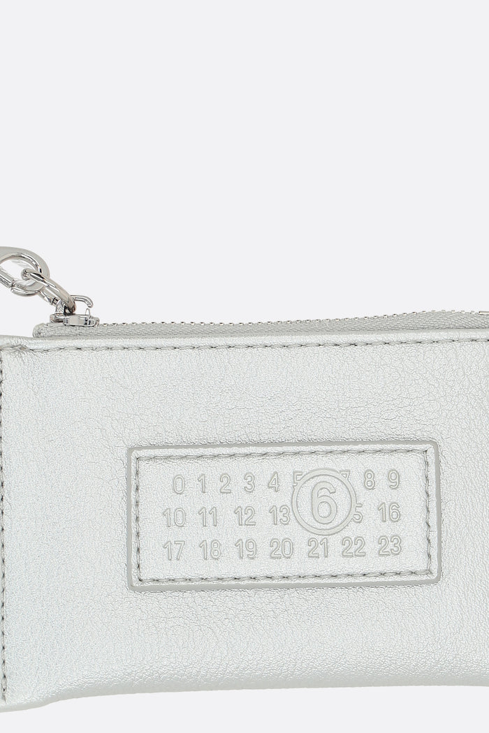 Numeric coin purse in faux leather