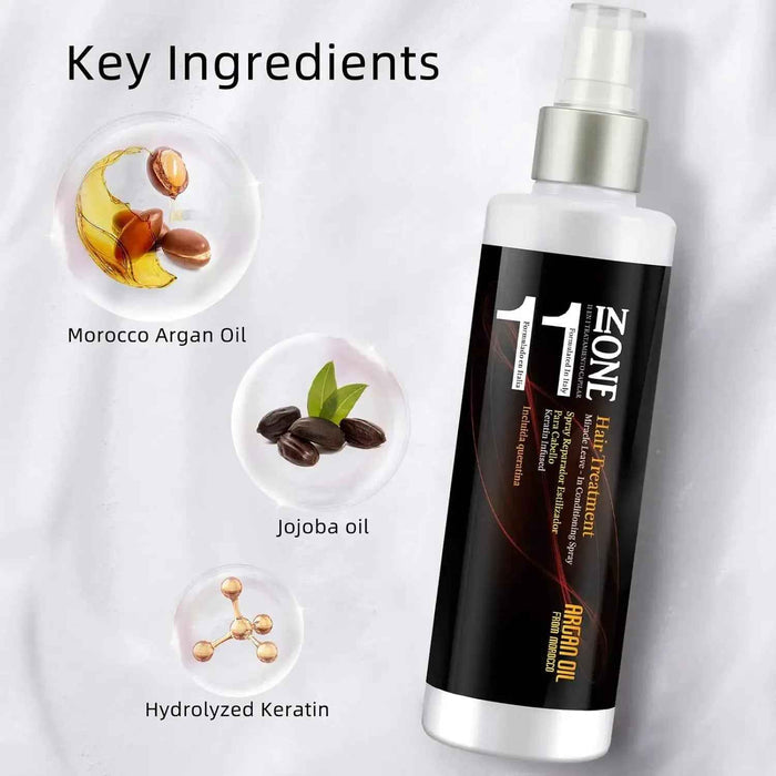 NUSPA 11 in 1 Moroccan Argan oil Moisture Leave In Conditioner Spray 250 ML - DOKAN