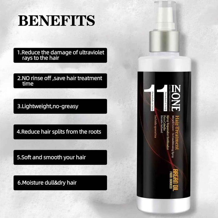 NUSPA 11 in 1 Moroccan Argan oil Moisture Leave In Conditioner Spray 250 ML - DOKAN