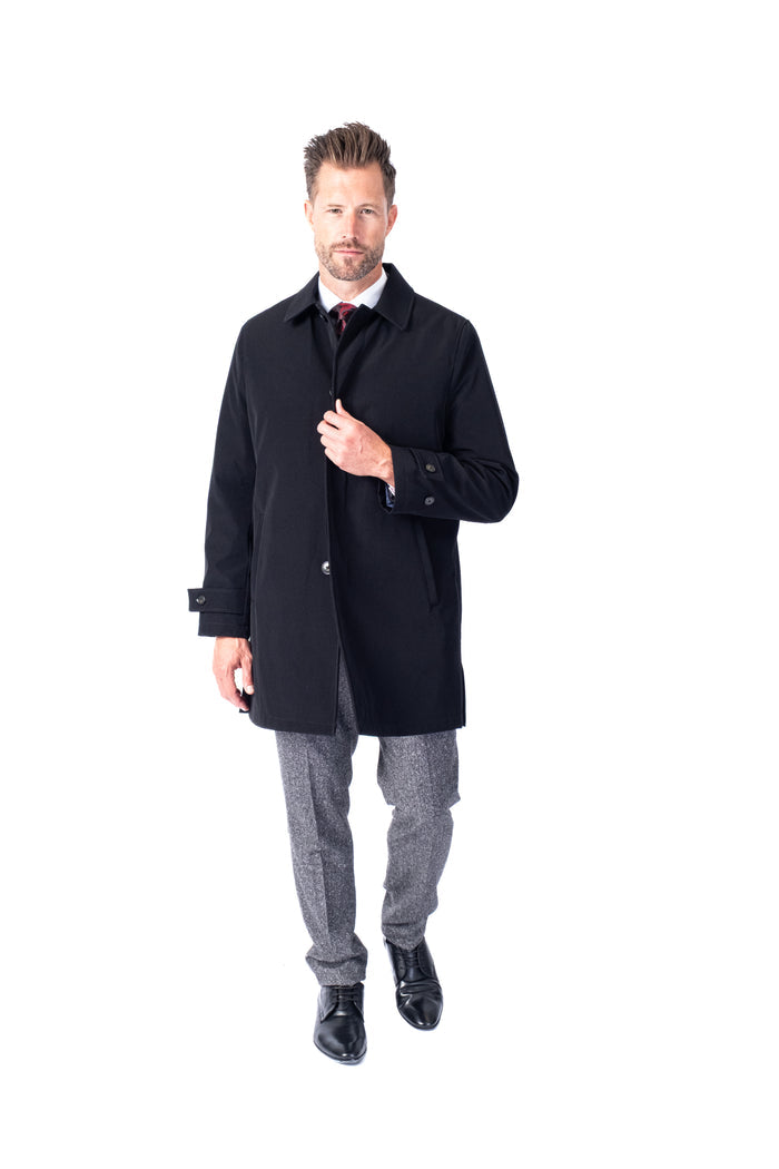 Nylon 36" Topcoat w/ Zipout - Black