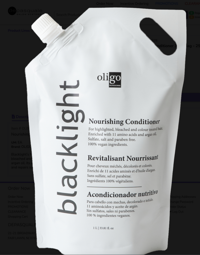 Oligo Blacklight Nourishing Conditioner 32Oz Bag at Artisan Hair Cary, Cary NC