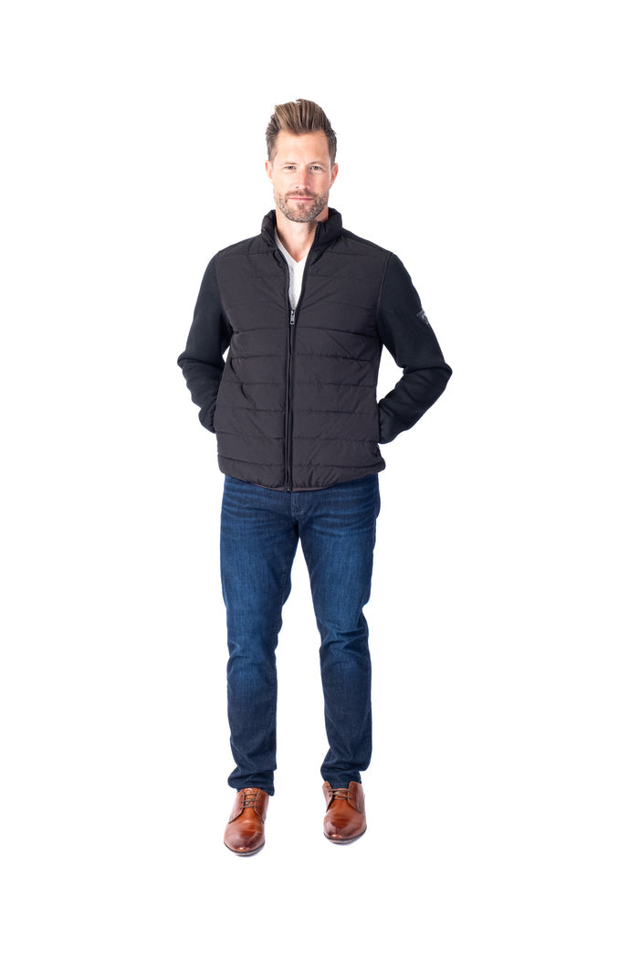 "Onixion" Light Weight Quilt Jacket - Black