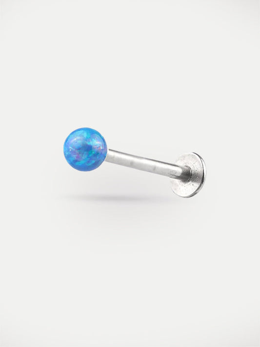 Opal Ball Flatback Barbell 16G | Blue-Image 1
