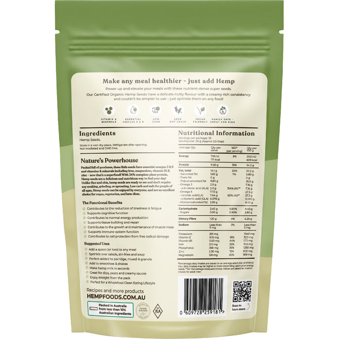 Organic Hulled Hemp Seeds