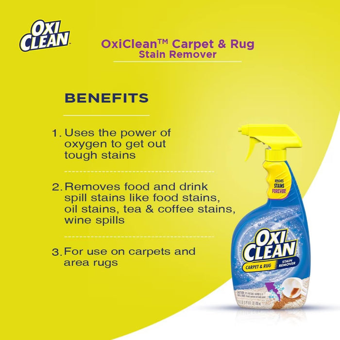 OxiClean Carpet & Area Rug Stain Remover - 24 oz - 6 Pack