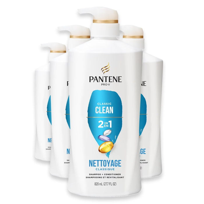 Pantene Classic Clean 2-in-1 Shampoo and Conditioner - 27.7 oz - 4 Pack