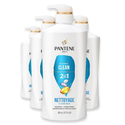Pantene Classic Clean 2-in-1 Shampoo and Conditioner - 27.7 oz - 4 Pack