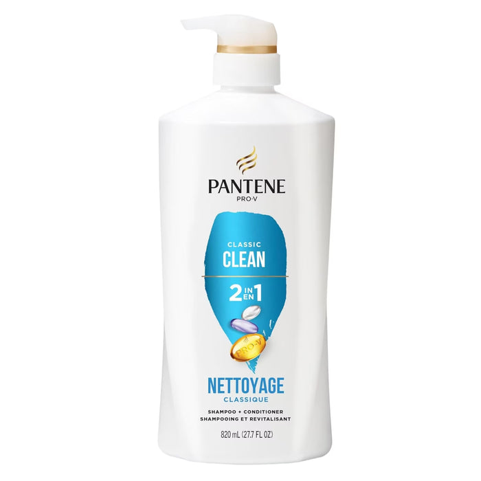 Pantene Classic Clean 2-in-1 Shampoo and Conditioner - 27.7 oz - 4 Pack