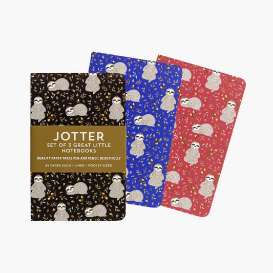 PETER PAUPER Jotter Mini Lined Notebook Set - Sloths