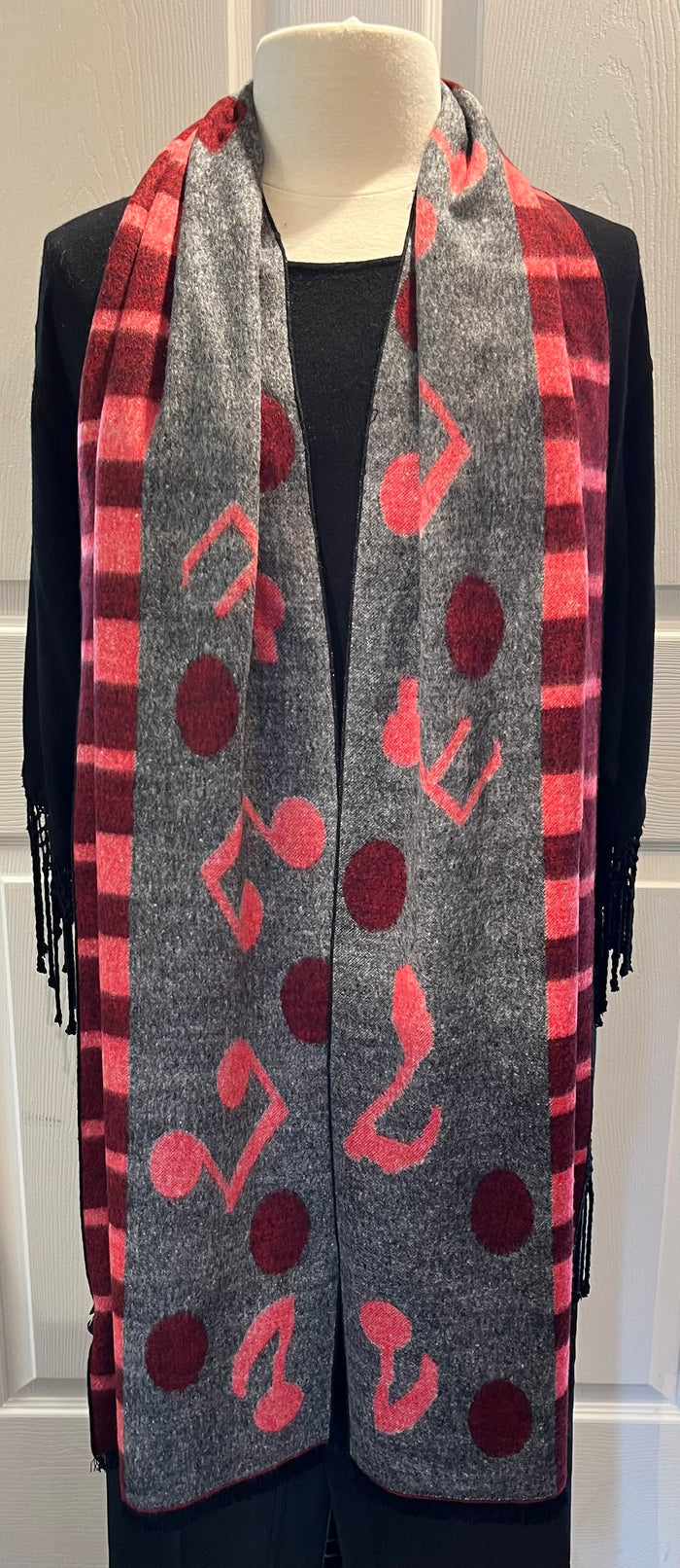 Piano/Musical Notes Cashmere Scarf