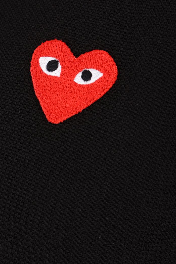 piquet polo shirt with Heart patch