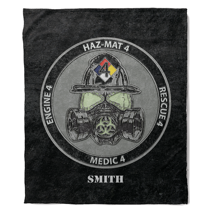 Plush Minky Blanket CFD Haz-Mat Station 4