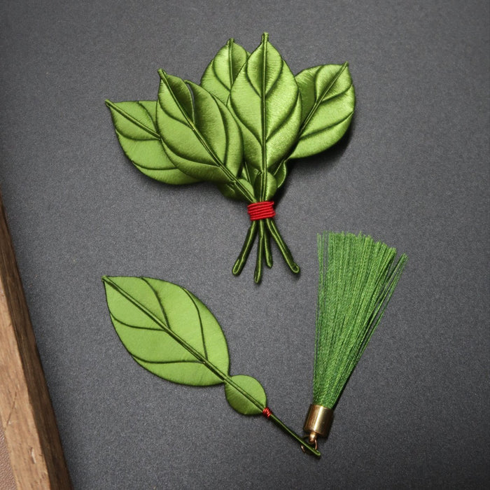 Pomelo Leaf Hairclip Chanhua Materials Flowers DIY Kit - Include Detailed Video Tutorial