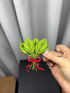 Pomelo Leaf Hairclip Chanhua Materials Flowers DIY Kit - Include Detailed Video Tutorial