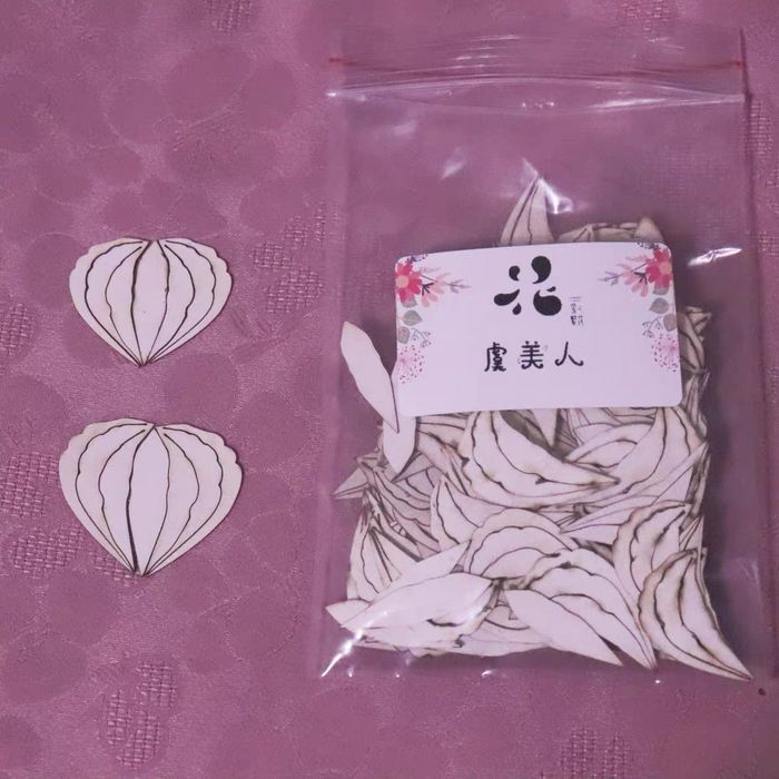 Poppy Peony Flowers Set - Chanhua Templates Pattern Hard Cardboard Slices