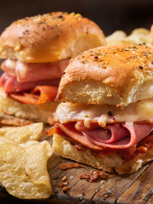 Poppyseed Ham and Swiss Sliders (8)