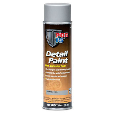 POR-15 41818 Aerosol Restoration Detail Paint - Stainless Steel - 15oz Can