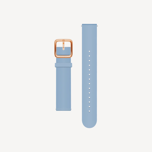 Premium Sport Fluoroelastomer Wristband Light Blue & Rose Gold