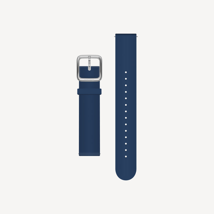 Premium Sport Fluoroelastomer Wristband Night Blue & Silver