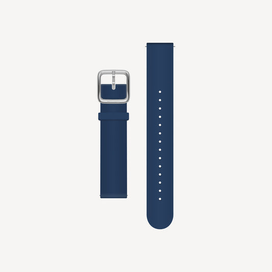 Premium Sport Fluoroelastomer Wristband Night Blue & Silver