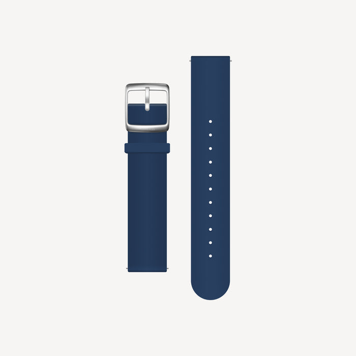 Premium Sport Fluoroelastomer Wristband Night Blue & Silver