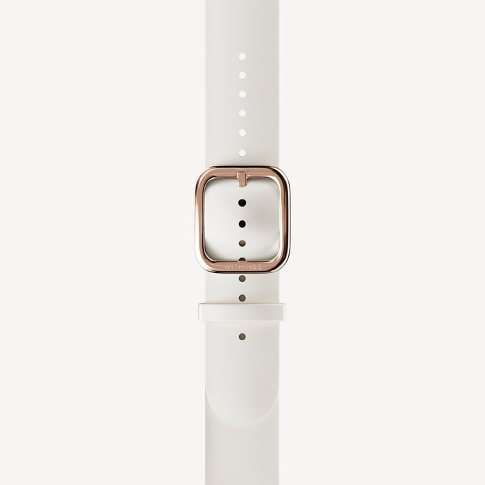 Premium Sport Fluoroelastomer Wristband Sand & Rose Gold